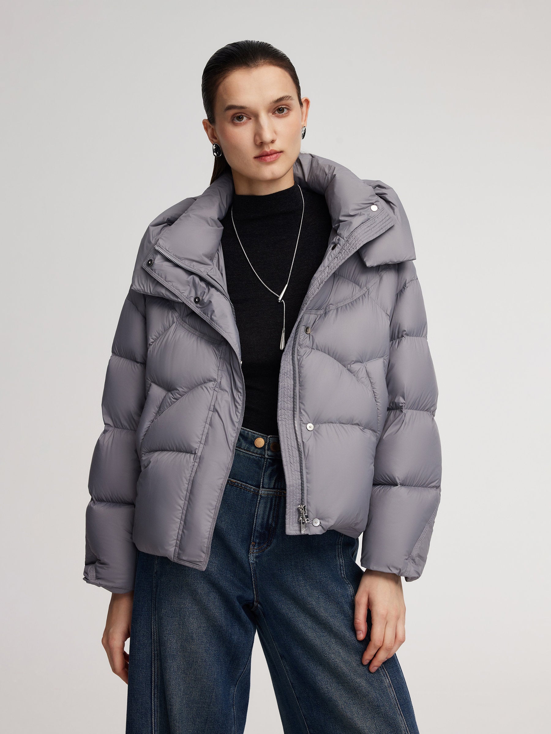 [Preview] Lightweight Hooded Long Goose Down Coat GOELIA