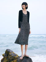 Spaghetti Strap Dress With Knitted Cardigan Two-Piece Set GOELIA