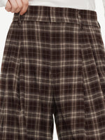 High-Waisted Plaid Women Pants GOELIA