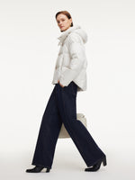 Denim Stretch Adjustable Waist Women Jeans With Detachable Down Liner GOELIA