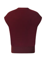 [Preview] Lyocell Blend V-Neck Women Knit Top With Ribbon GOELIA