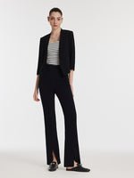 Triacetate 3/4 Sleeves Women Crop Blazer GOELIA