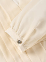 V-Neck Back Tie Women 3/4 Sleeve Midi Dress GOELIA