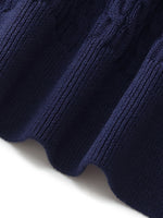 Lyocell Blend Polo Knit Top And Pleated Skirt Two-Piece Set GOELIA