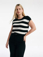 Tencel Striped Knitted Women Tank Top GOELIA