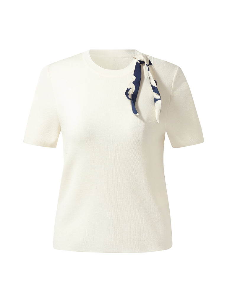 Tencel Blend Embroidered Women Top