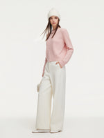 100% Wool Cable Knit Women Sweater GOELIA