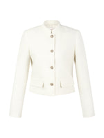 Stand Collar Single-Breasted Women Jacket GOELIA