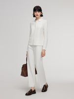Tencel Wool Blend Women Shirt Cardigan GOELIA
