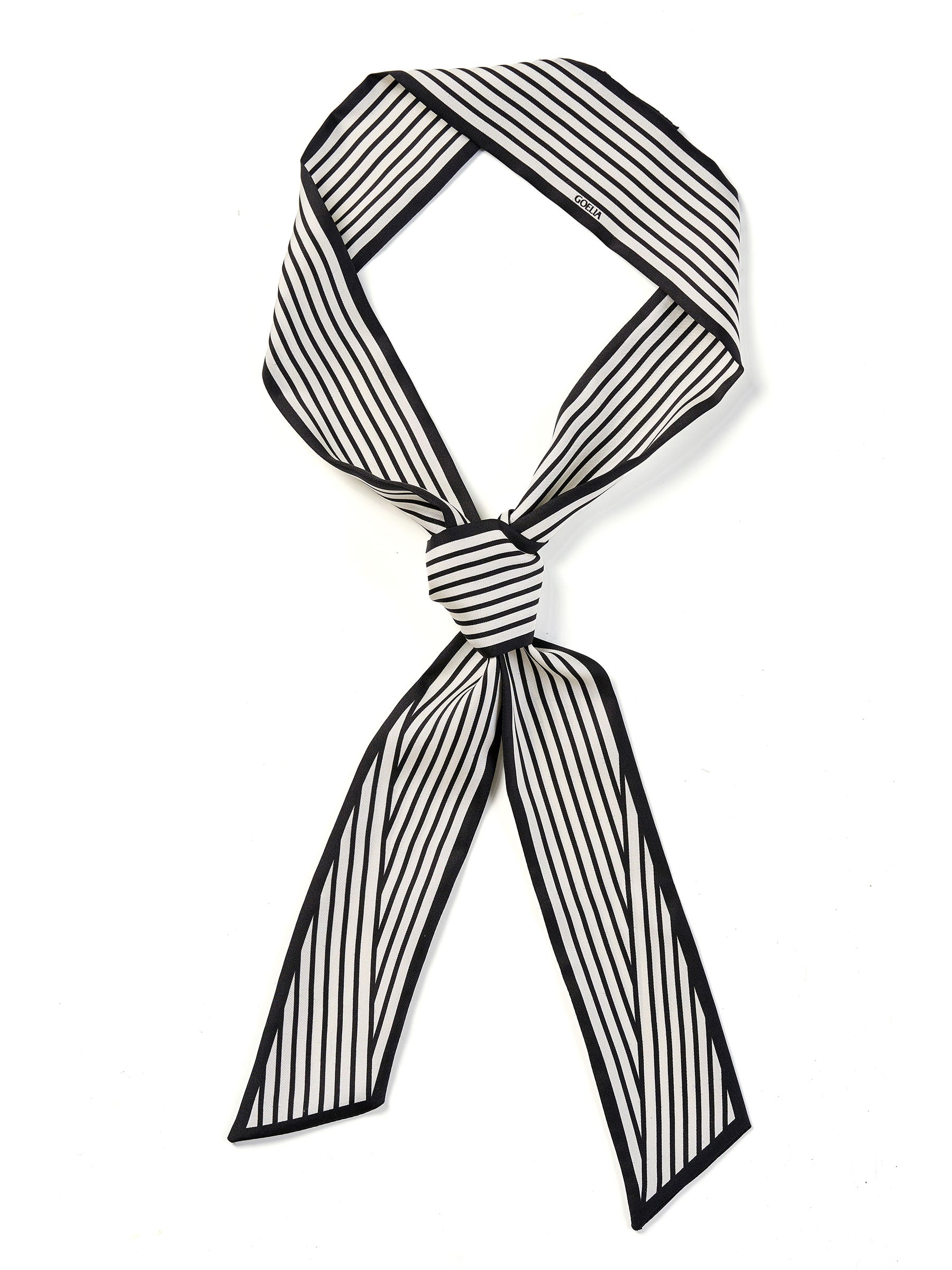 [Preview] 14MM Mulberry Silk Stripe Women Scarf GOELIA