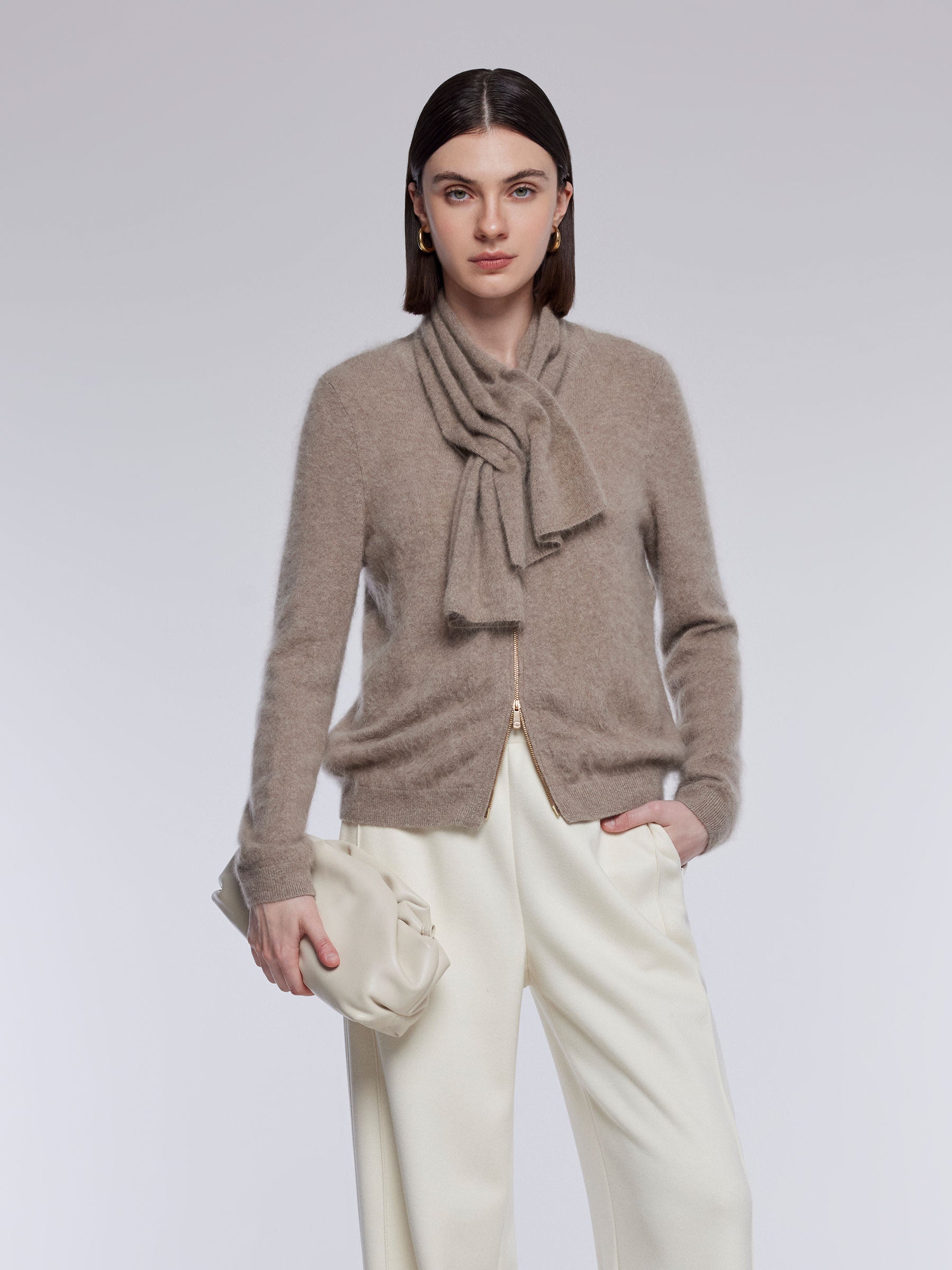 [Preview] 100% Brushed Cashmere Women Scarf GOELIA