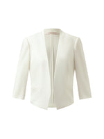Triacetate 3/4 Sleeves Women Crop Blazer GOELIA