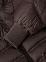[Preview] Narrow-Quilted Goose Down Hooded Cropped Jacket GOELIA