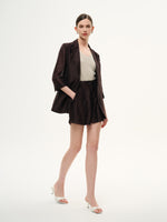 Tencel Linen Blend 3/4 Sleeve Women Blazer GOELIA