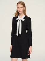Tencel Blend Tie Front Women Knit Mini Dress GOELIA
