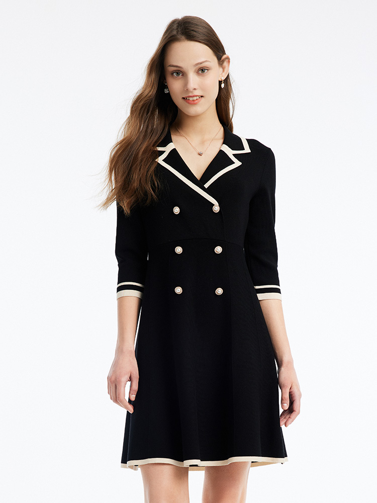 Tencel Blend Women Knit Mini Dress GOELIA