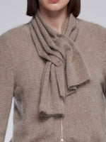 [Preview] 100% Brushed Cashmere Two-Way Zip Women Cardigan GOELIA