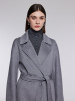 [Preview] 100% Cashmere Double-Faced Women Wrap Overcoat GOELIA