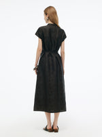 19MM Gambiered Canton Gauze Women Qipao Maxi Dress GOELIA