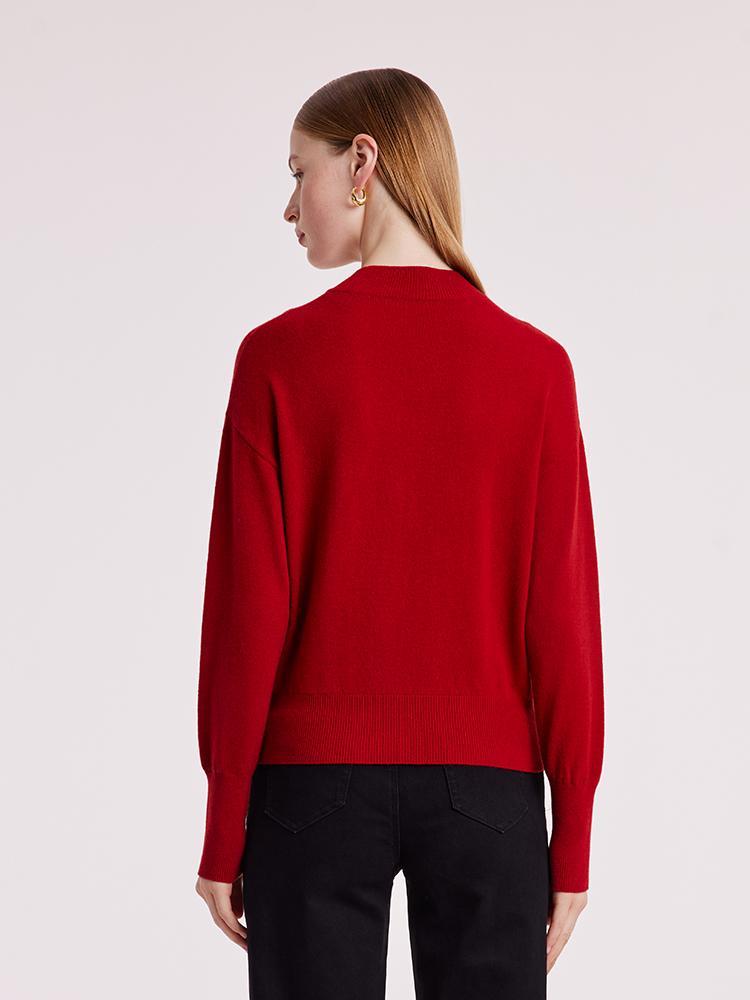 Pure Wool Mock Neck Sweater GOELIA