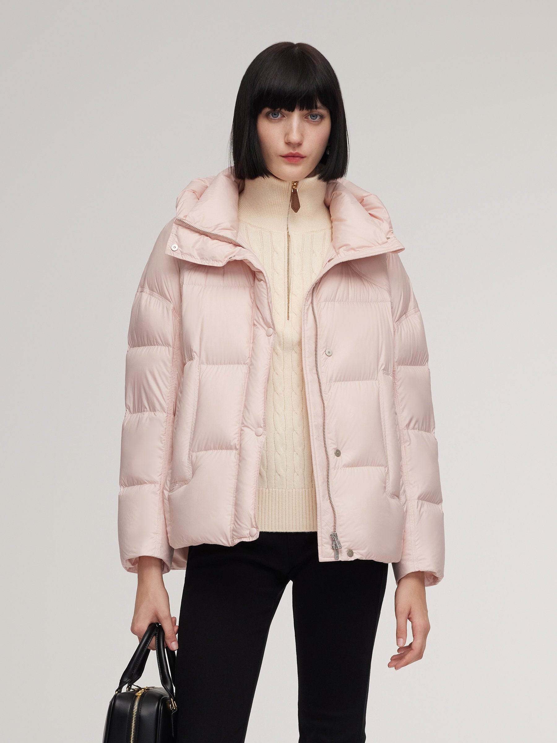 [Preview] Windproof Zip-Up Hooded Goose Down Jacket GOELIA