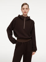 Half-Zip Hoodie And Pants Knit Two-Piece Set GOELIA