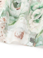 10MM Mulberry Silk Floral Print Women A-Line Skirt GOELIA