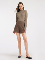 Cashmere Mock Neck Women Sweater GOELIA