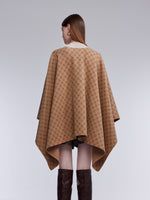 [Preview] 100% Wool Reversible Monogram Women Cape Coat GOELIA