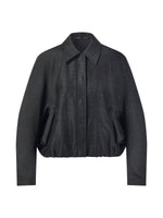 18MM Gambiered Canton Gauze Balloon Hem Women Jacket GOELIA
