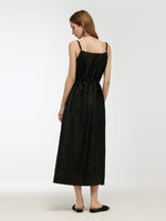 25MM Xiang Yun Silk Jacquard Adjustable Straps Women Maxi Dress GOELIA