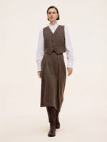 100% Washable Wool A-Line Women Skirt GOELIA