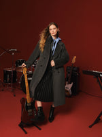 Brushed Alpaca Wool Blend Unisex Overcoat GOELIA