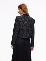 Wool Blend Round Neck Women Jacket GOELIA