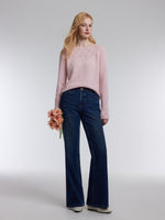 Alpaca Wool Blend Boat Neck Women Sweater GOELIA