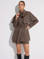 100% Washable Merino Wool Women Wrap Cape Coat GOELIA