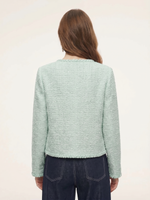 Round Neck Single-Breasted Women Textured Cardigan GOELIA