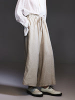 100% Linen Loose Fit Unisex Barrel Leg Pants GOELIA