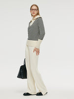 Full-Length Slit Knitted Women Pants GOELIA