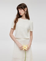 Round Neck Knit Top And Maxi Skirt Two-Piece Set GOELIA