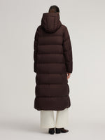 Cocoon Hooded Long Goose Down Puffer Coat GOELIA