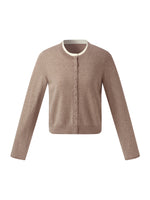 100% Cashmere Faux Two-Piece Women Cardigan GOELIA
