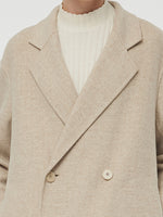 Wool Cashmere Herringbone Double-Faced Unisex Coat GOELIA