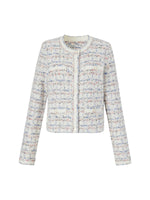 Wool Blend Jacquard Women Cardigan GOELIA