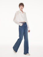 Tencel Blend Mock Layered Women Shirt GOELIA