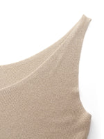 Glittering V-Neck Women Knit Tank Top GOELIA