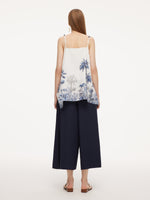 Linen Blend A-Line Women Culottes GOELIA