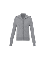 100% Cashmere Folded Collar Women Cardigan GOELIA