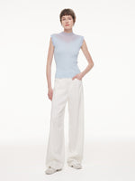 Ruffle Cuff Women Knit Tank Top GOELIA