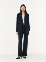 Machine Washable Wool Collarless Unisex Blazer GOELIA